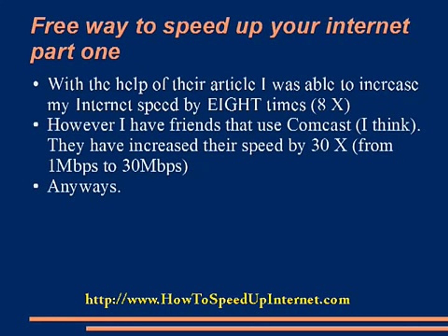 Speed Up My Internet For Free